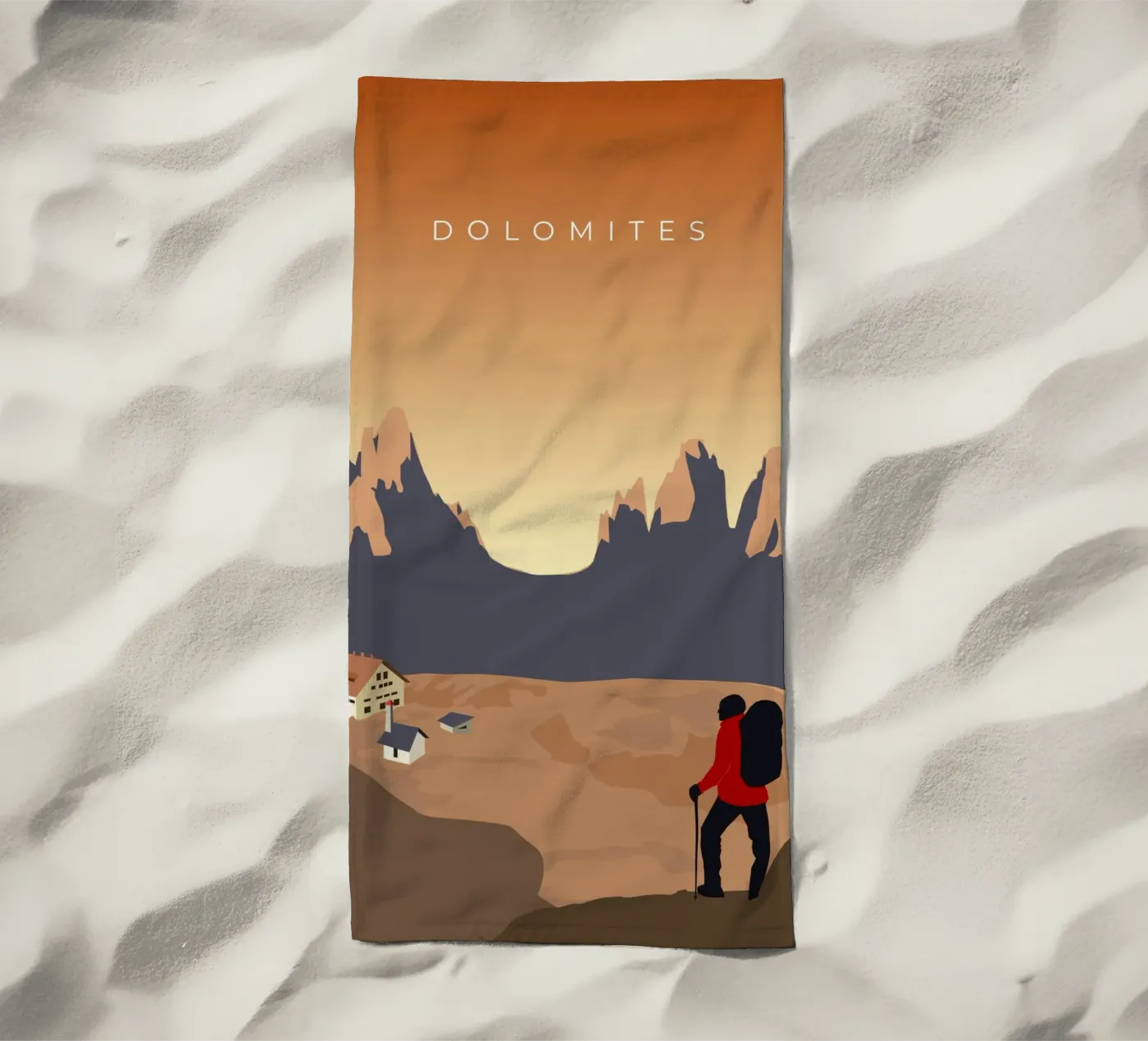 Dolomites beach towel by minimalist designs