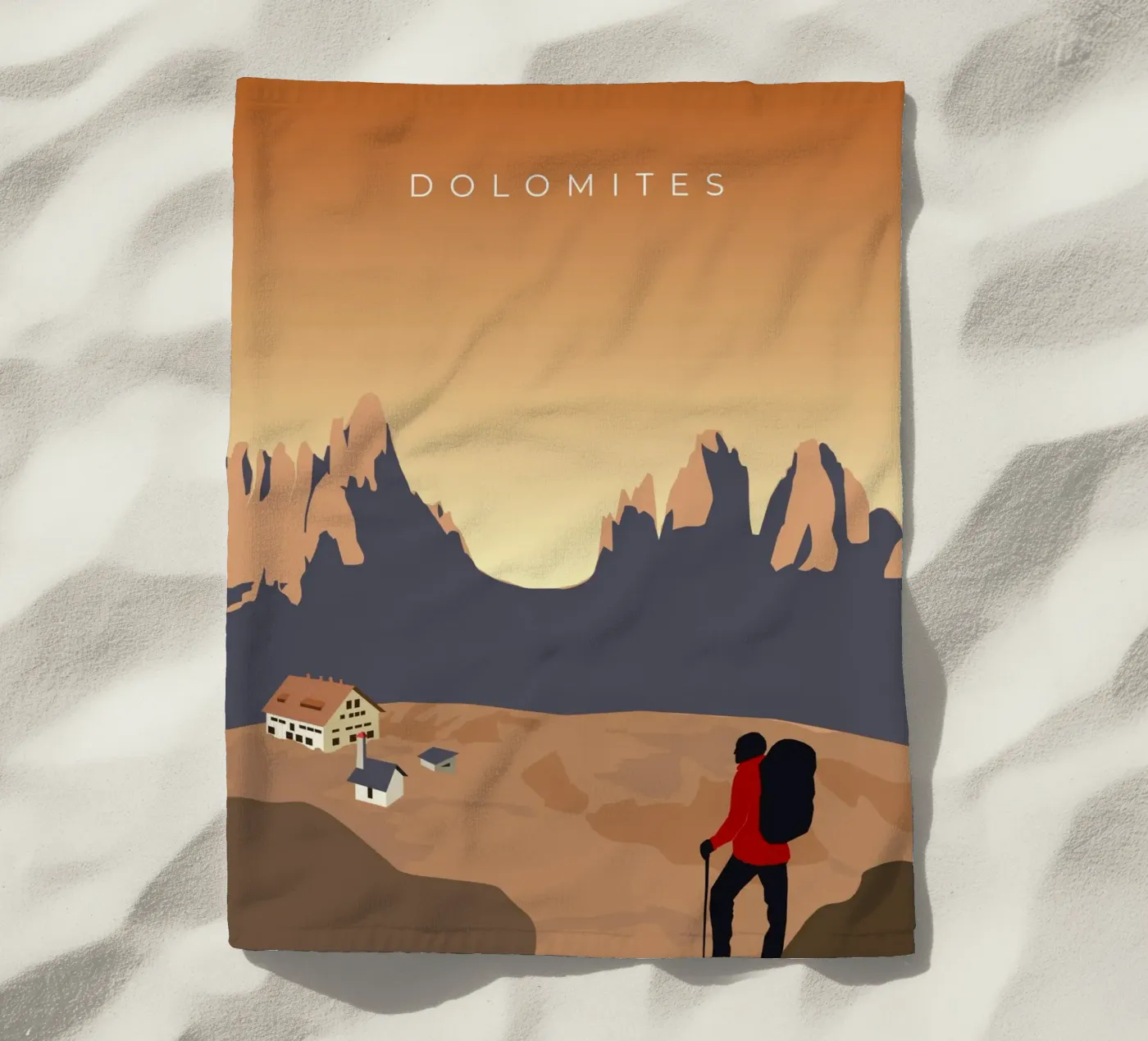 Dolomites beach towel by minimalist designs