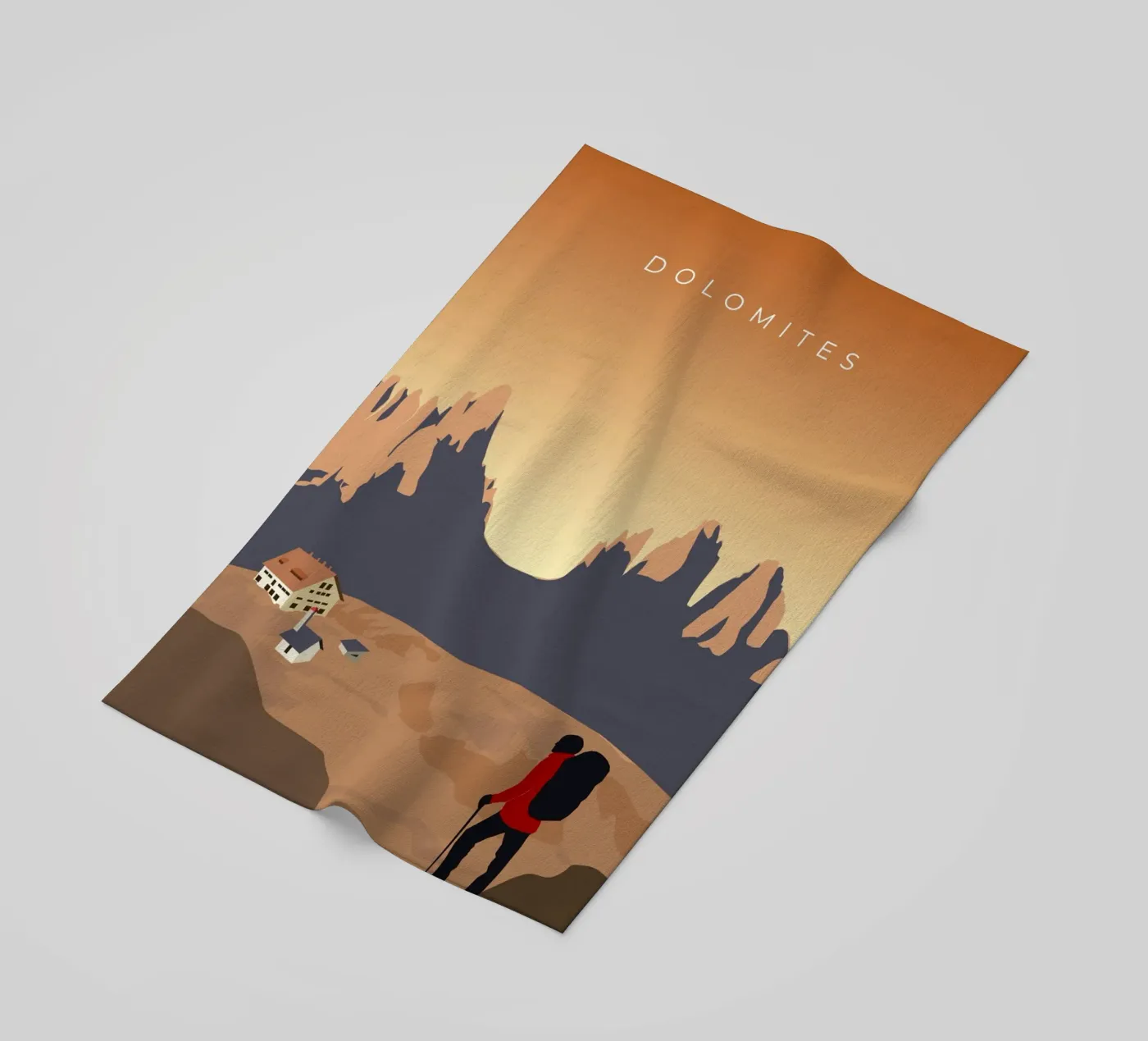 Dolomites beach towel by minimalist designs