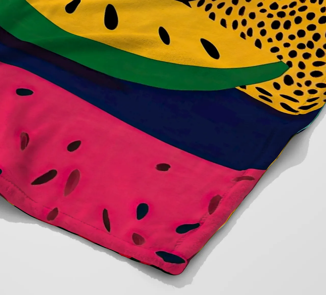 Natura morta tropicale con frutta e tucano coperta in pile da Autofocus