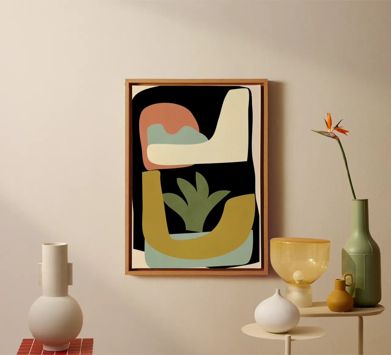 Abstracte kunst 12 canvas met Baklijst van LeaDArt