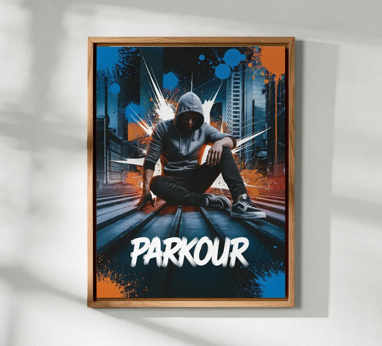 Urban Flow: Parkour Graffiti aluminium-dibond van GameDay Studio