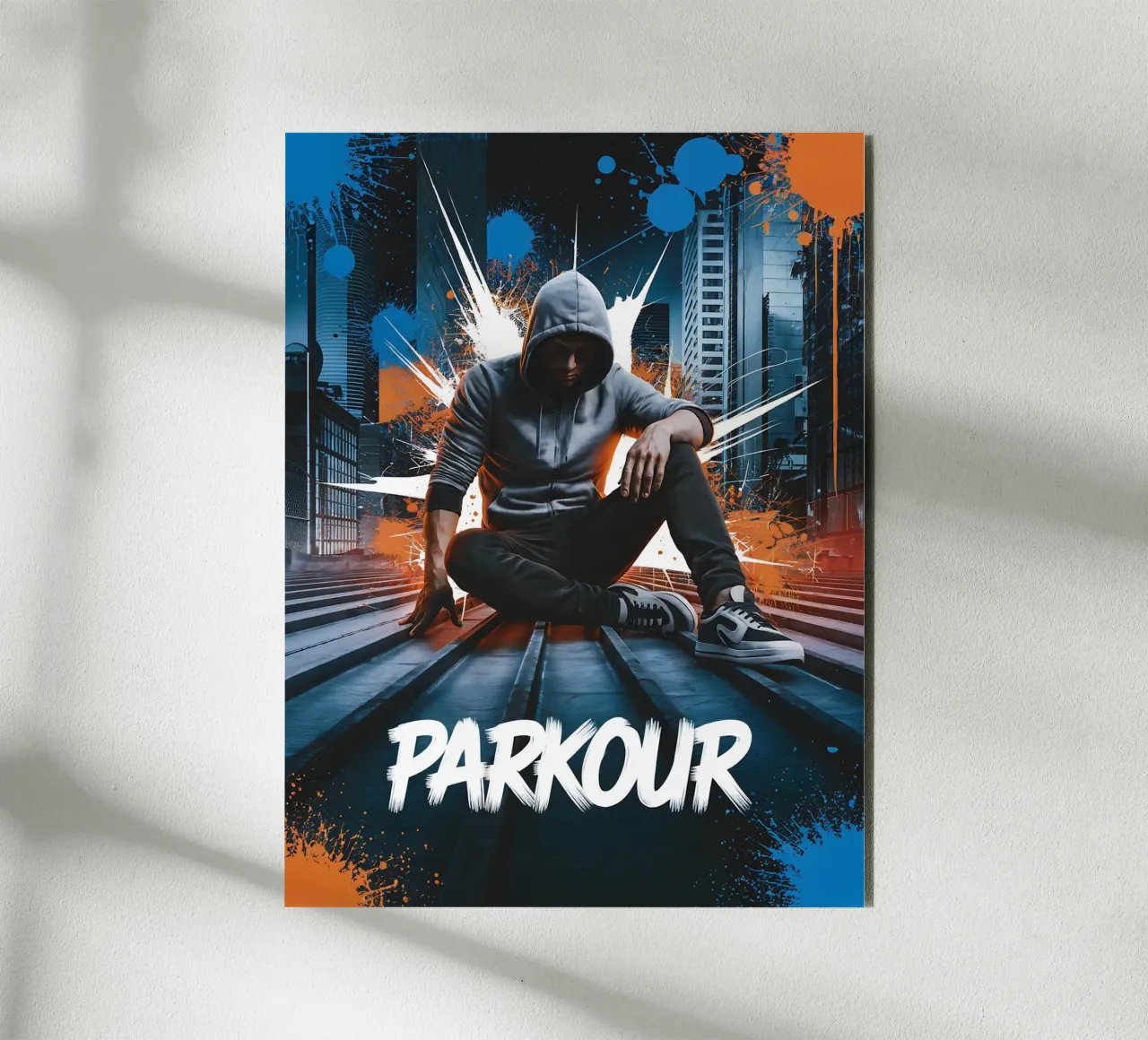 Urban Flow: Parkour Graffiti aluminium-dibond van GameDay Studio