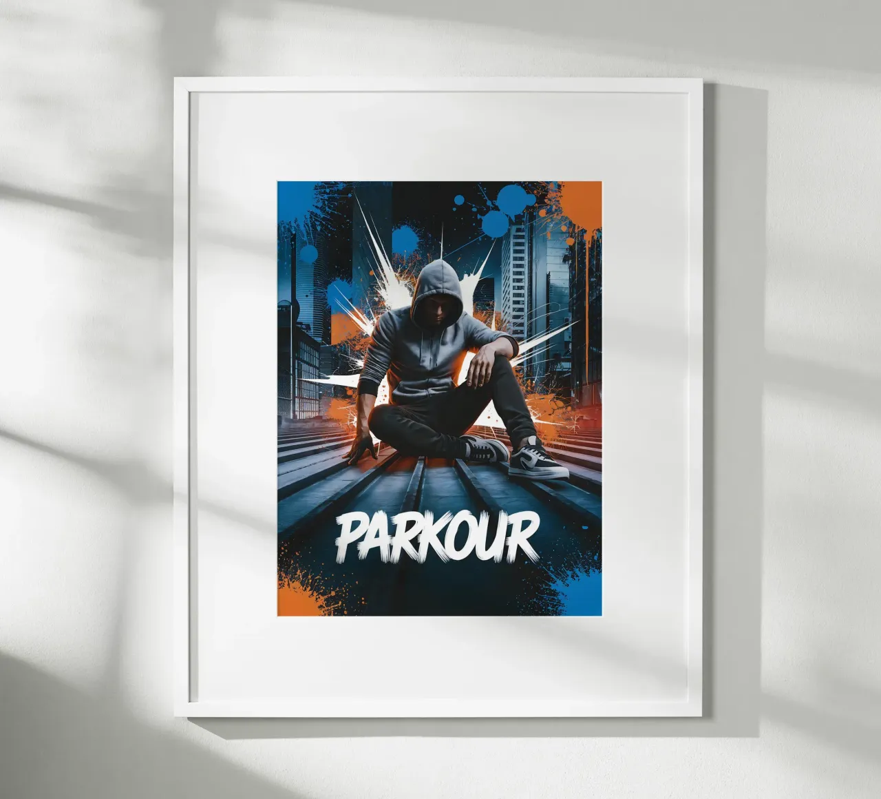 Flusso urbano: graffiti parkour poster con telaio in alluminio da GameDay Studio