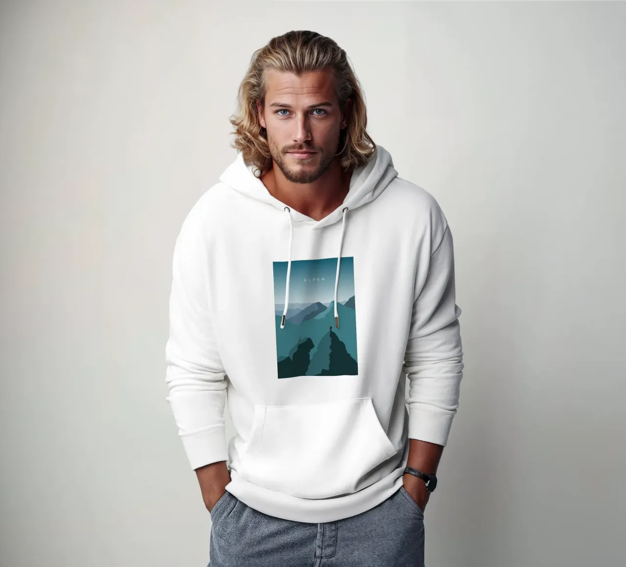 Alpen felpa con cappuccio da minimalist designs