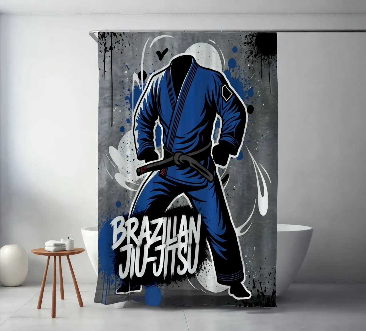 Jiu-Jitsu: Gioco a terra con i graffiti tenda da doccia da GameDay Studio