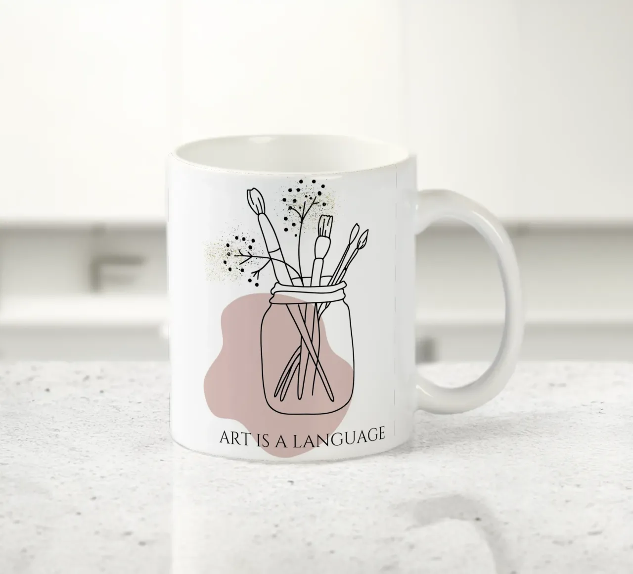 Art is a language tazza in ceramica da Headless Monkeys