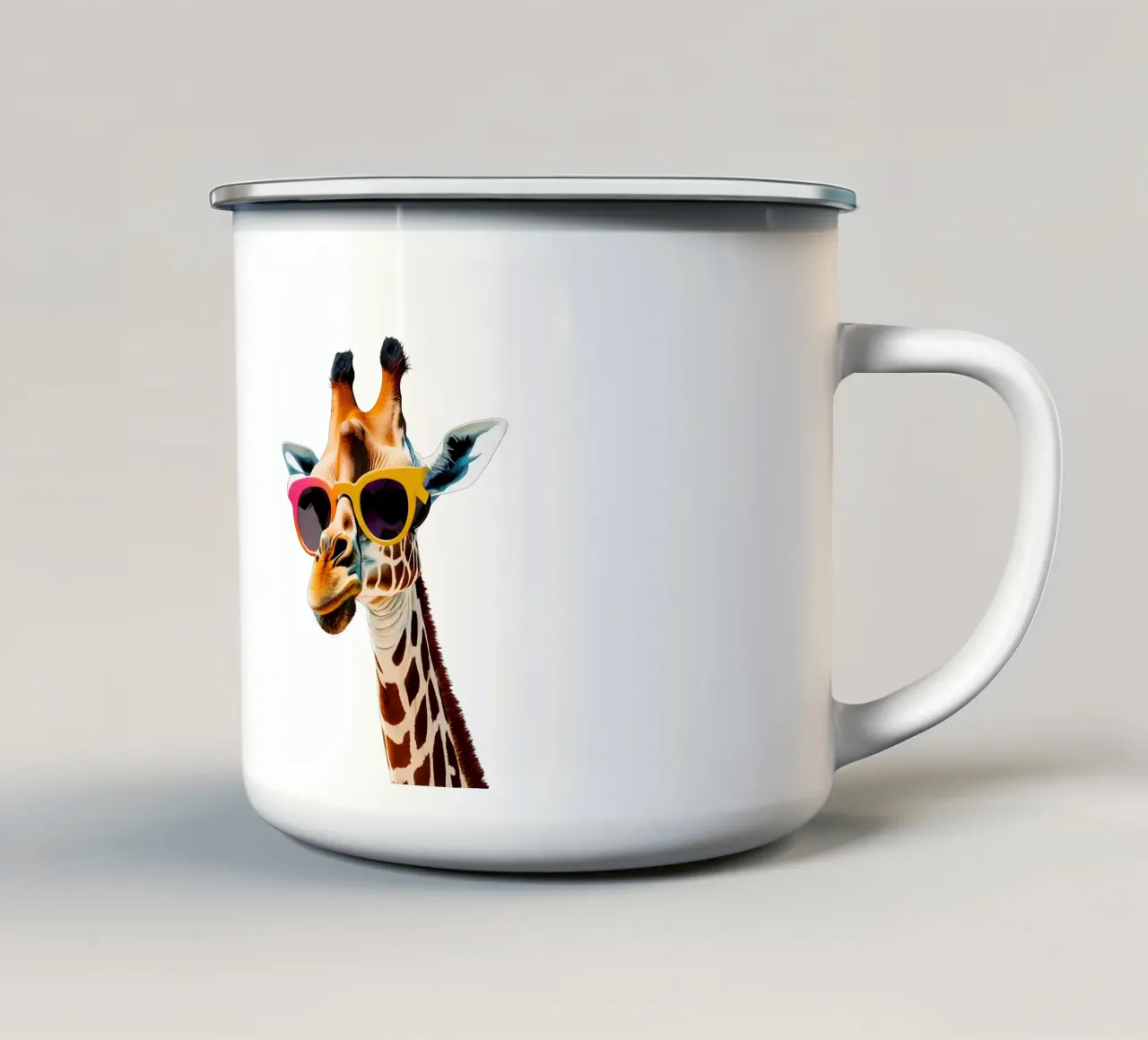 Goccia di giraffa tazza in smalto da Doodle Dreams Art