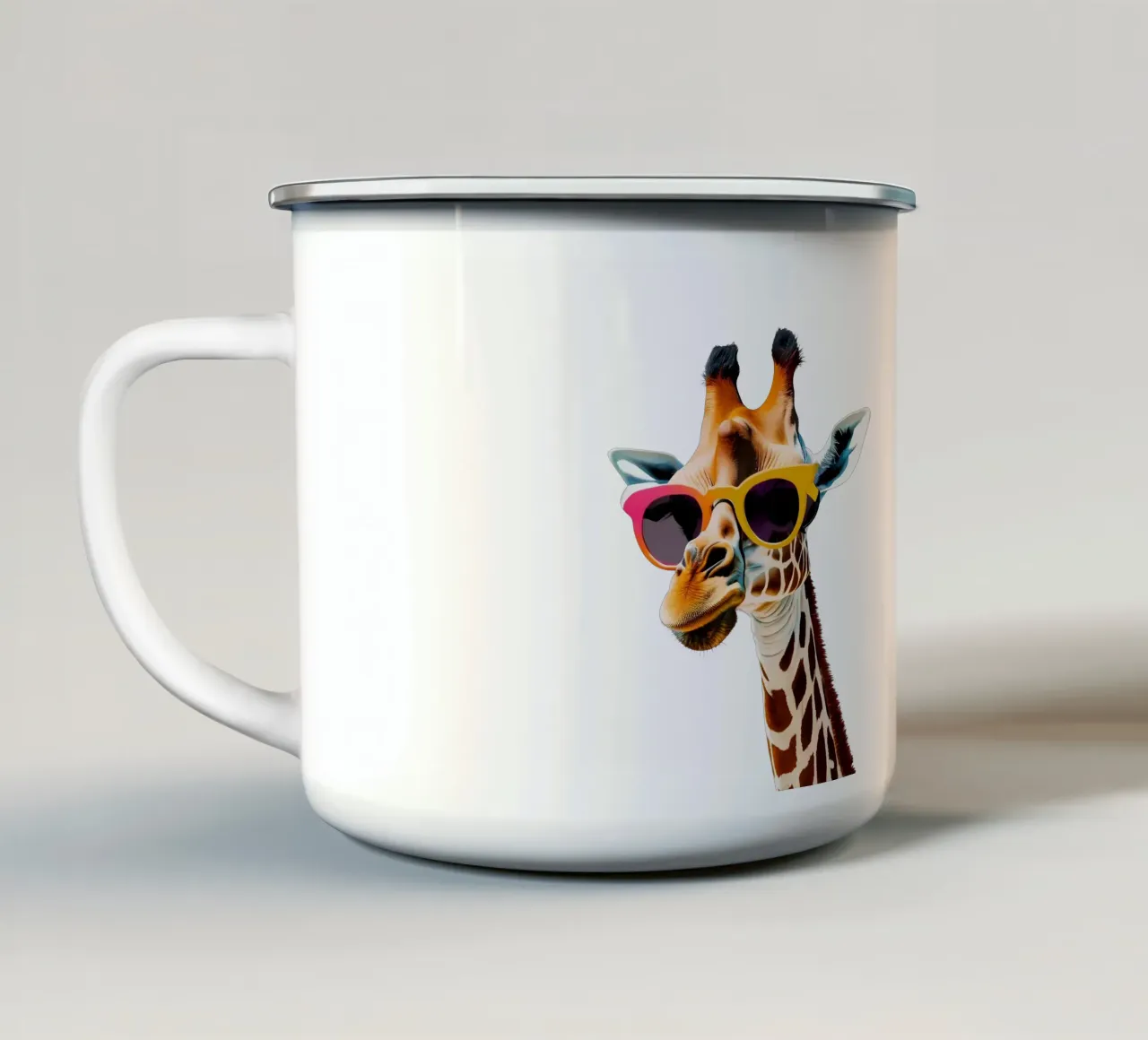 Goccia di giraffa tazza in smalto da Doodle Dreams Art