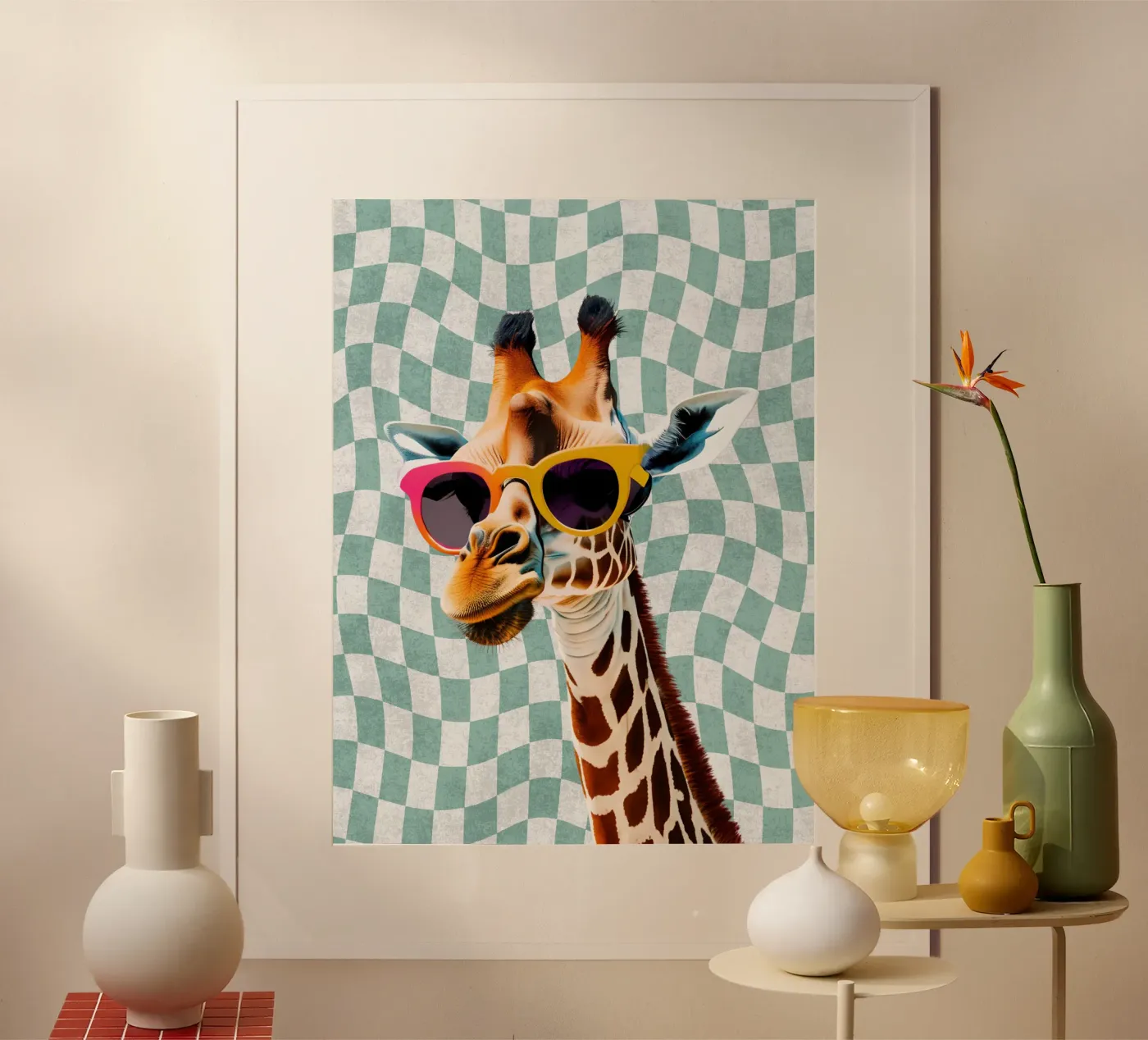 Giraffe Drip Poster von Doodle Dreams Art