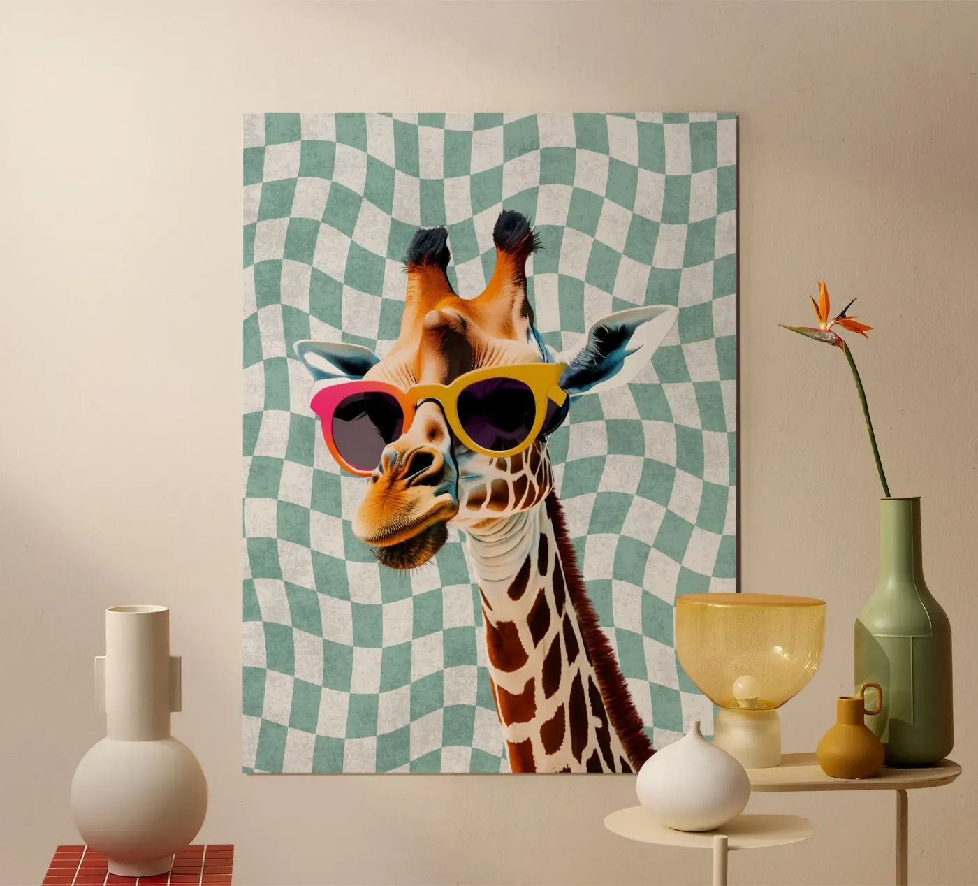 Giraffe Drip Poster von Doodle Dreams Art