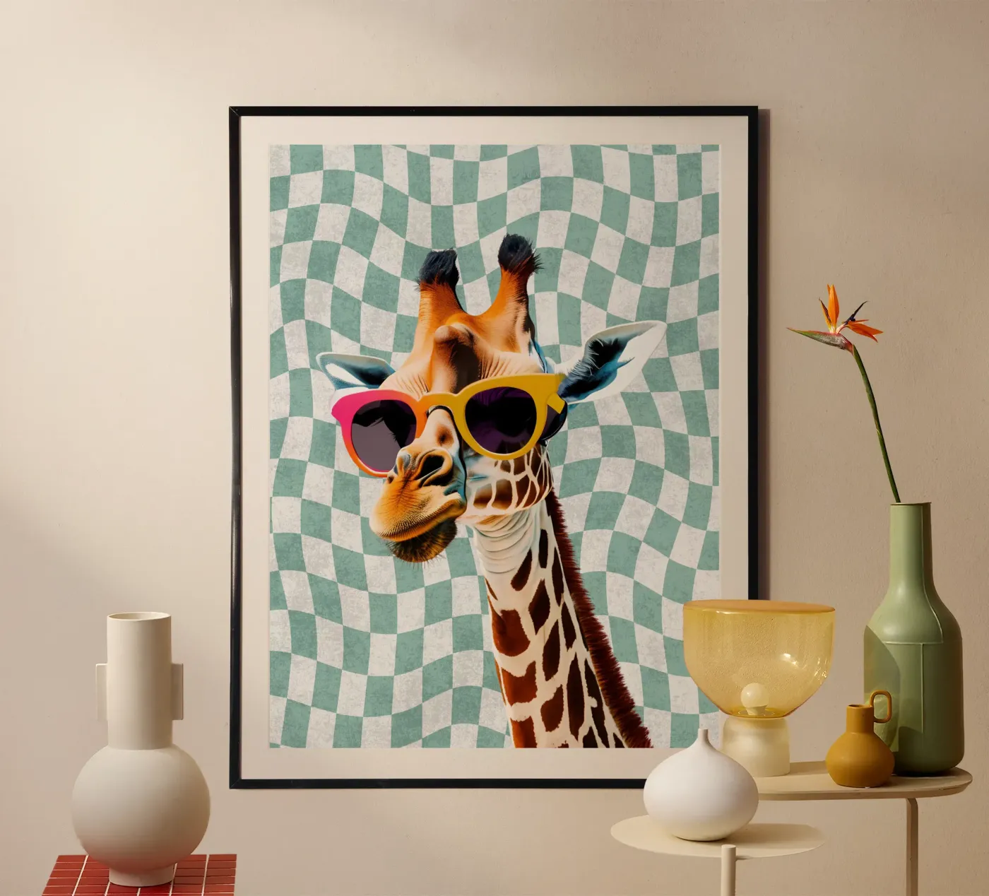 Giraffe Drip Poster von Doodle Dreams Art