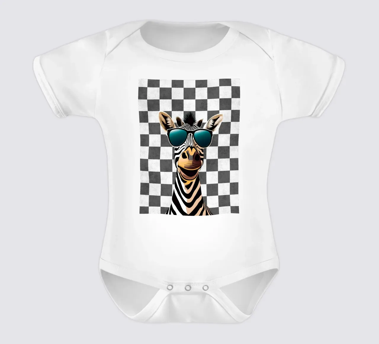 Scanalatura a zebra body neonato maniche corte da Doodle Dreams Art