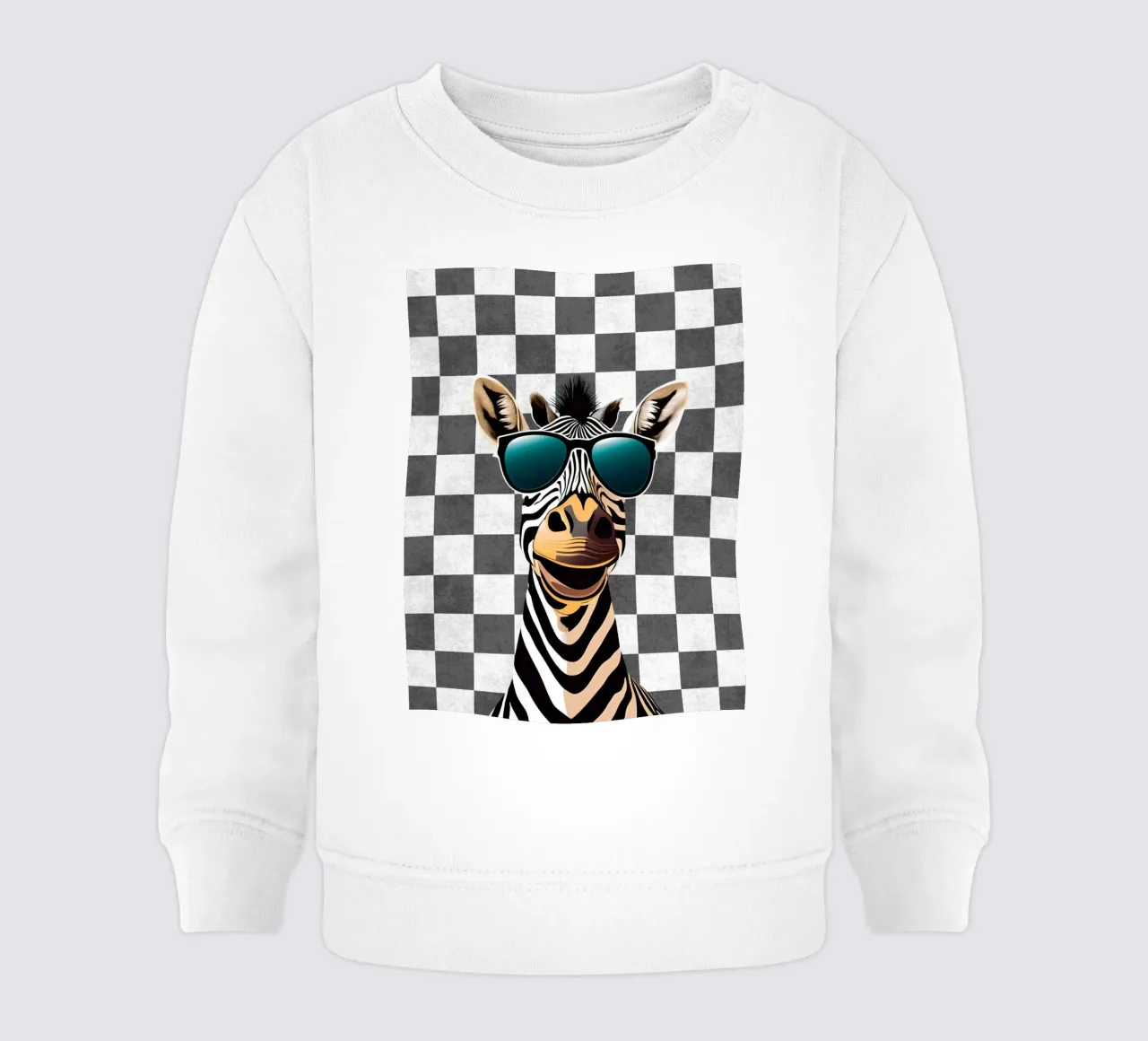 Zebra groef baby sweatshirt van Doodle Dreams Art
