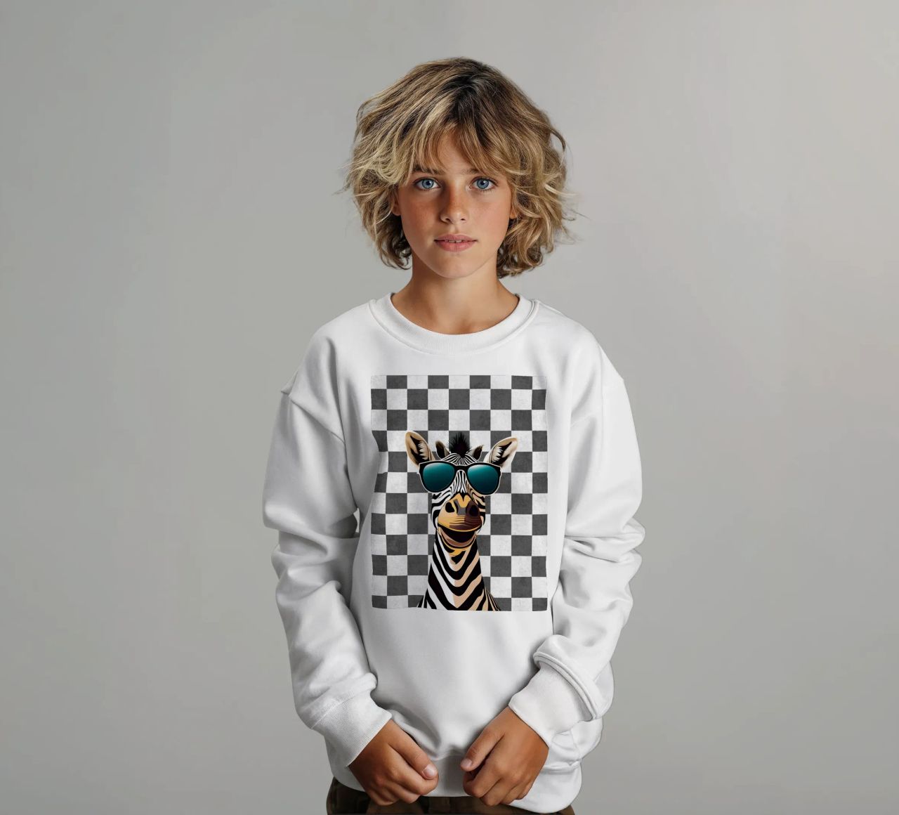 Scanalatura a zebra felpa bambino da Doodle Dreams Art