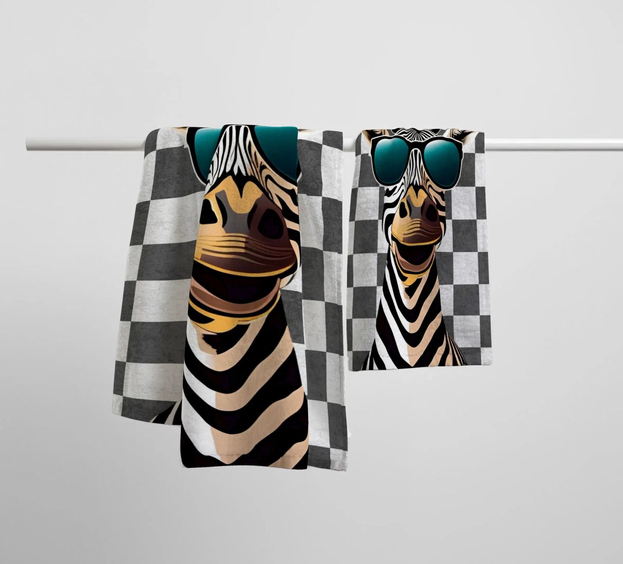 Scanalatura a zebra asciugamano da bagno da Doodle Dreams Art