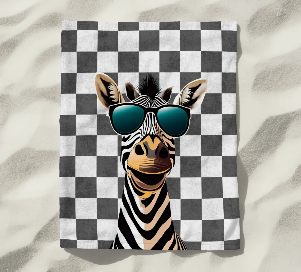 Scanalatura a zebra telo mare da Doodle Dreams Art