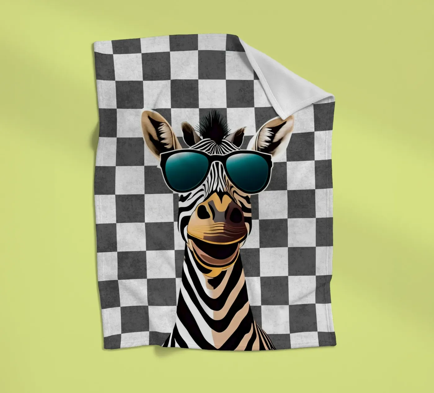 Zebra groef fleecedeken van Doodle Dreams Art