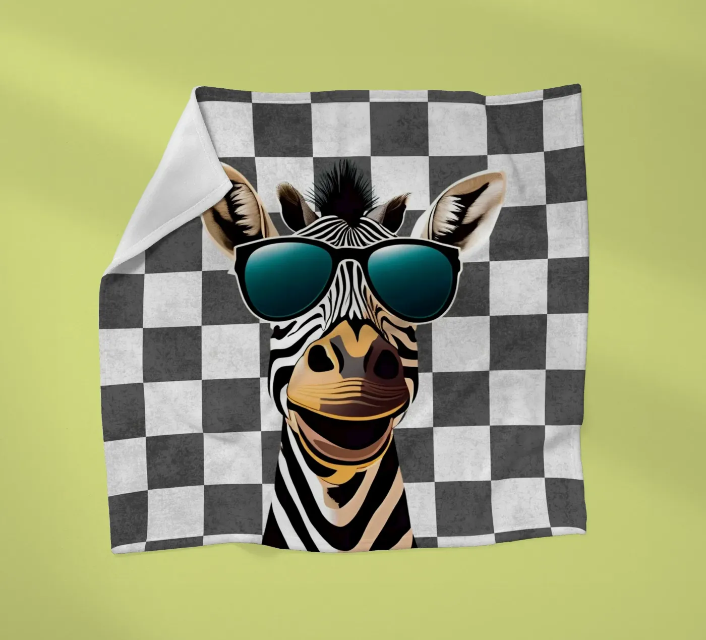 Zebra groef fleecedeken van Doodle Dreams Art