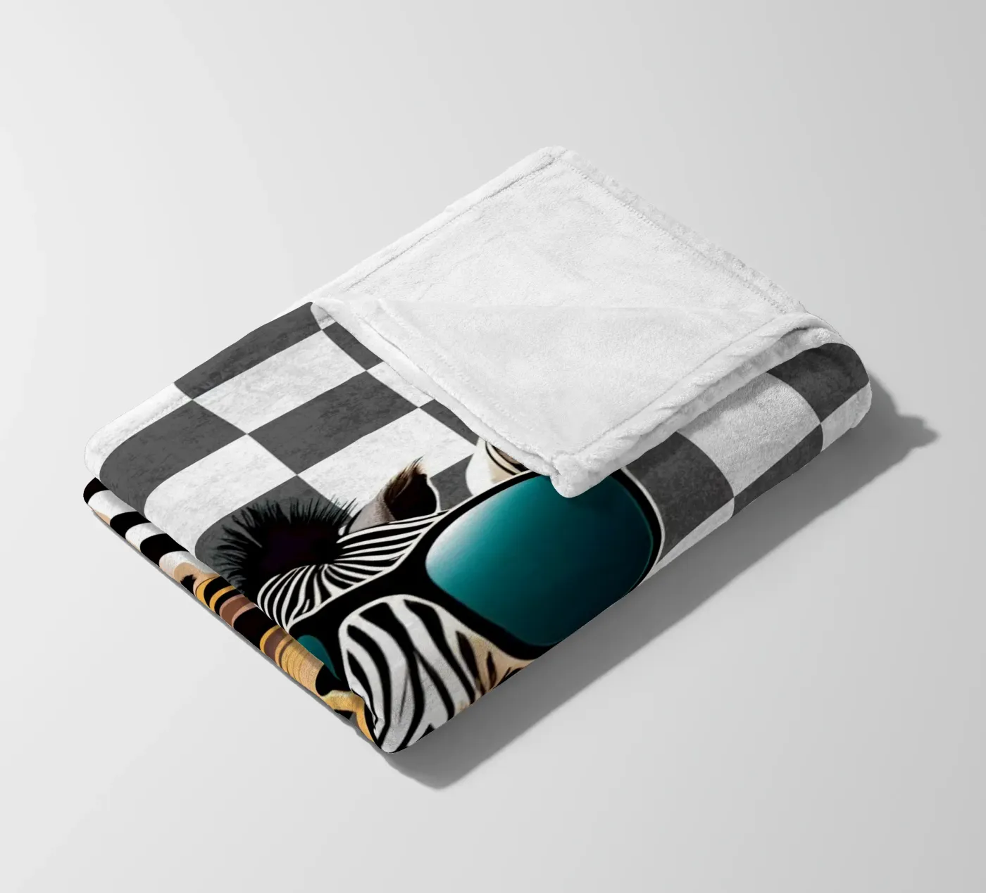 Zebra groef fleecedeken van Doodle Dreams Art