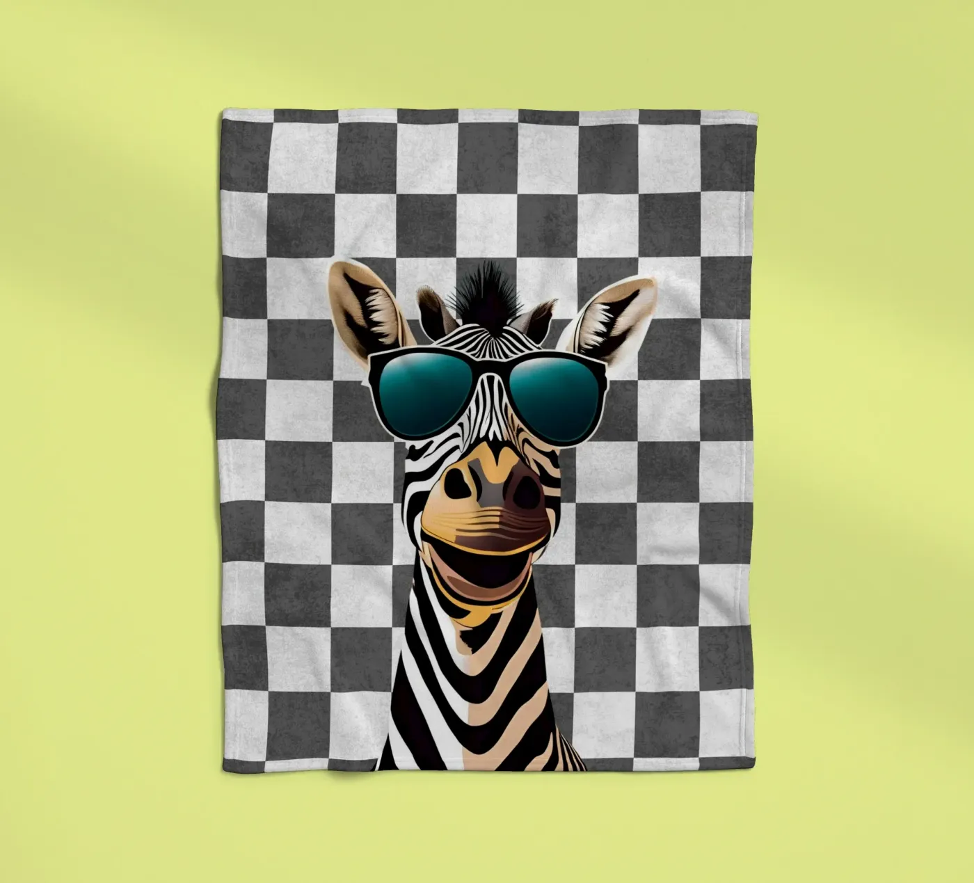Zebra groef fleecedeken van Doodle Dreams Art
