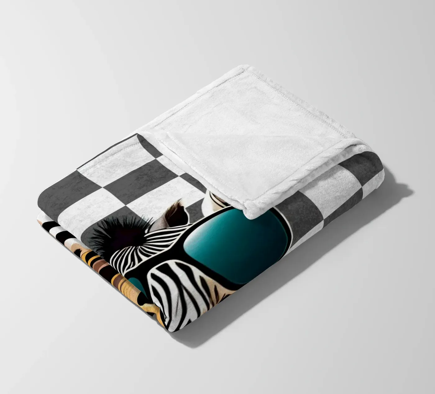 Zebra groef fleecedeken van Doodle Dreams Art