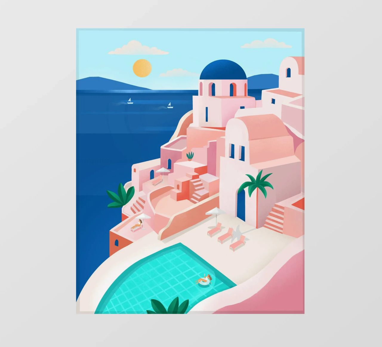 Santorini Print pellicola backlit da PetrArts