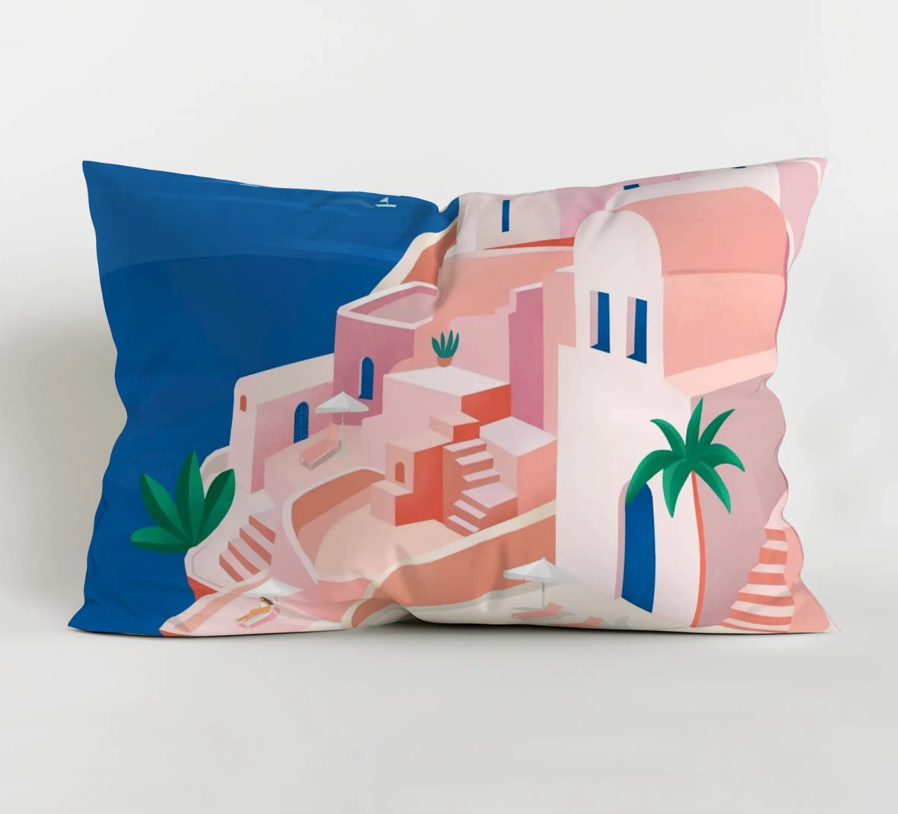 Santorini Print cuscino da PetrArts