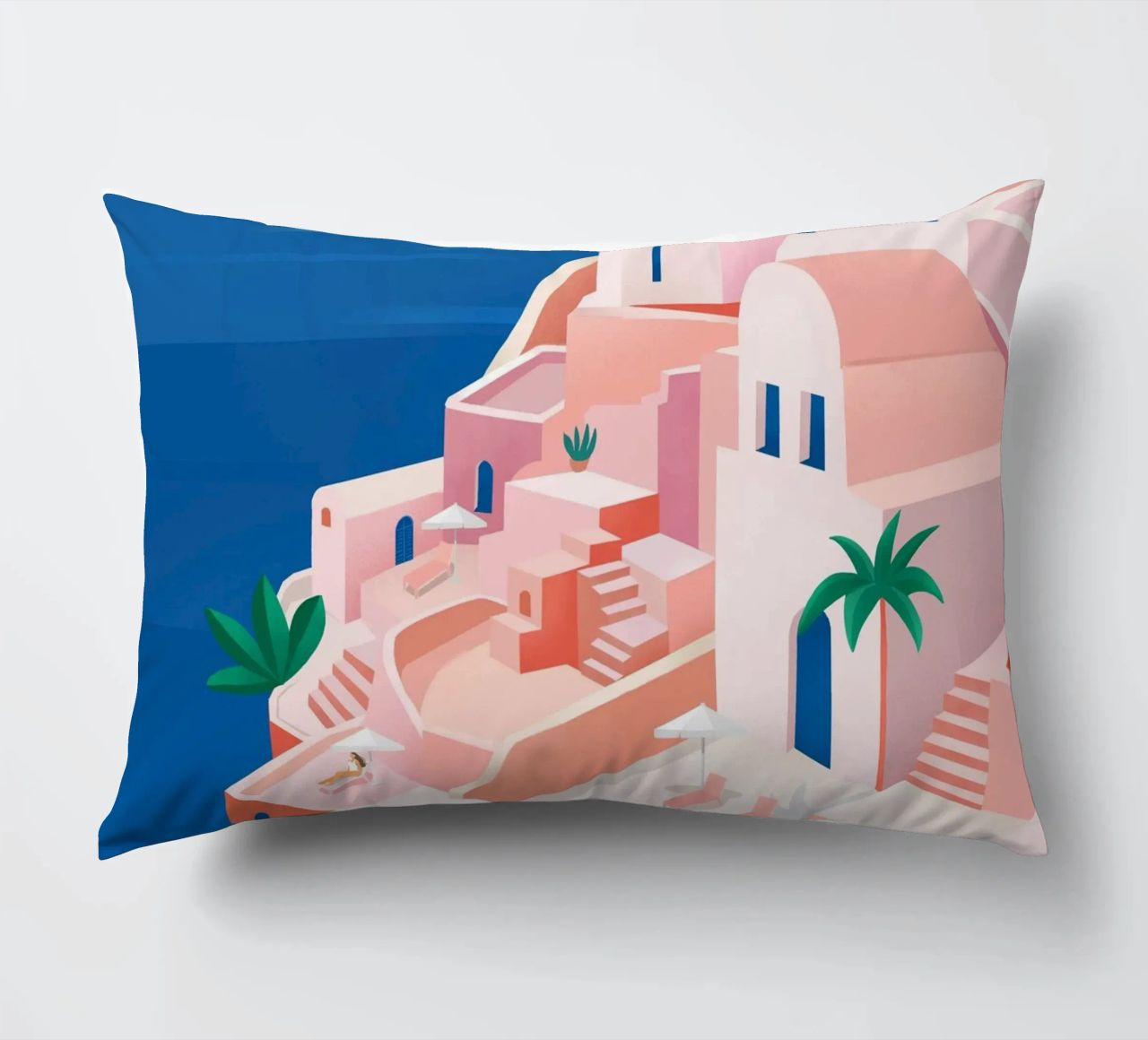Santorini Print cuscino da PetrArts