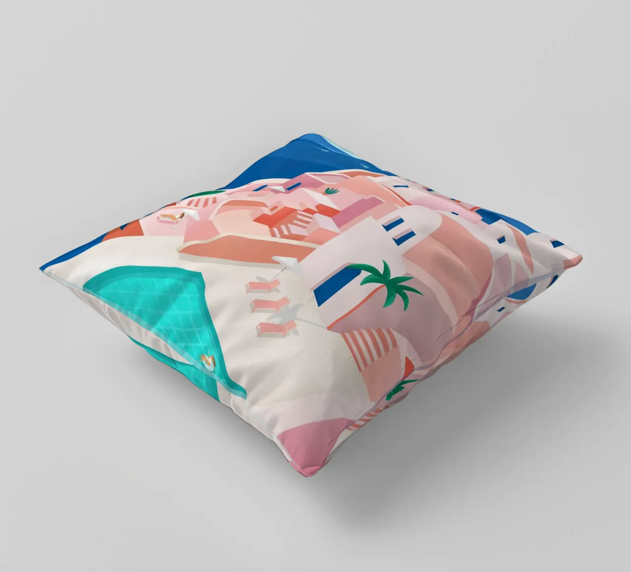 Santorini Print cuscino da PetrArts