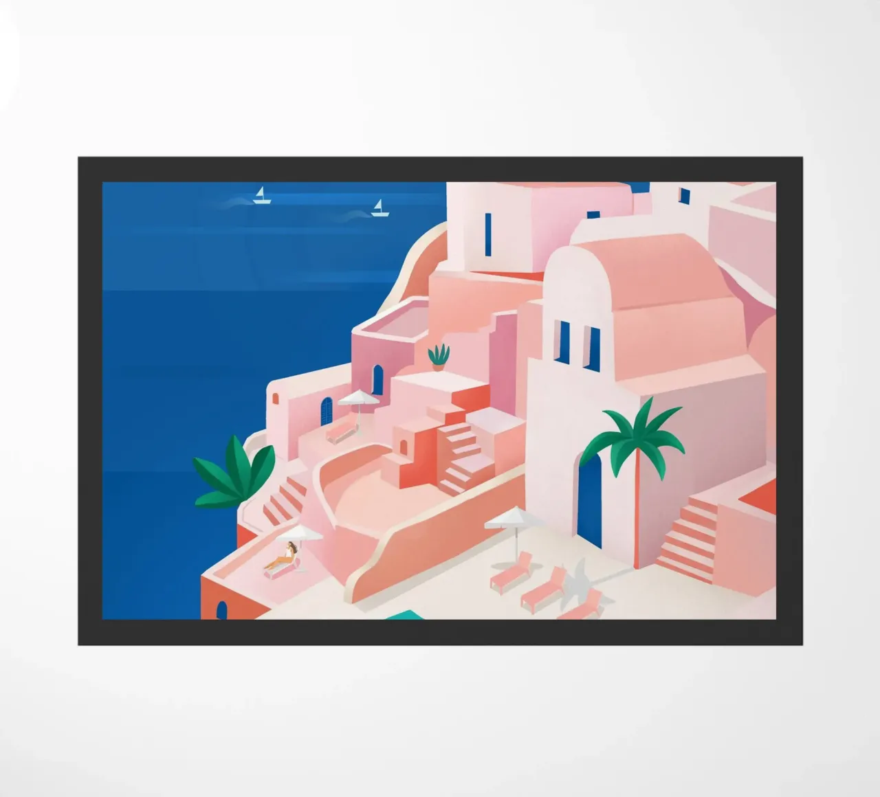 Santorini Print zerbino da PetrArts