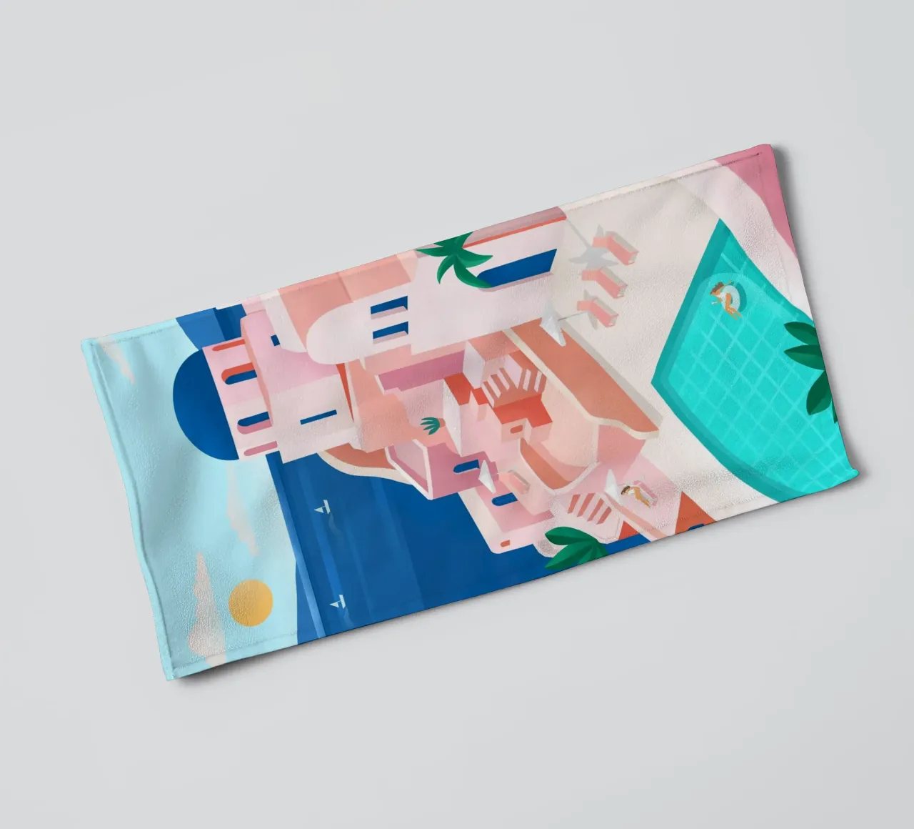 Santorini Print asciugamano da bagno da PetrArts