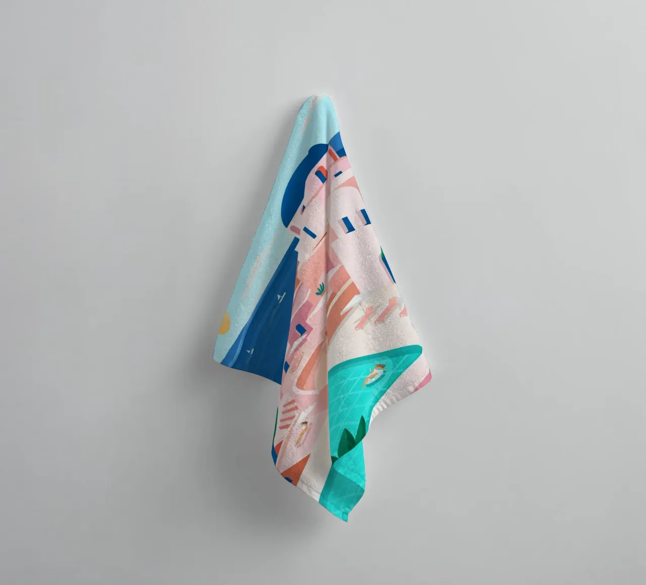 Santorini Print asciugamano da bagno da PetrArts