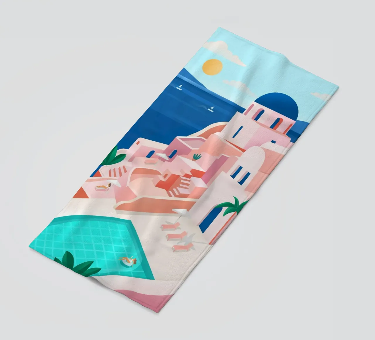 Santorini Print telo mare da PetrArts