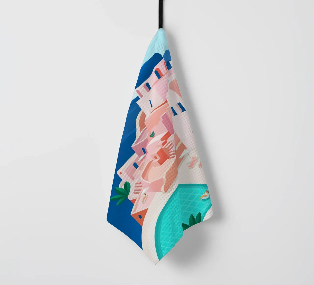 Santorini Print torchon de PetrArts