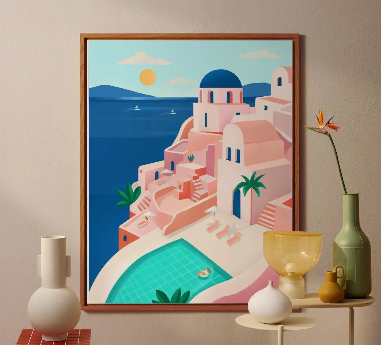 Santorini Print pannello forex da PetrArts