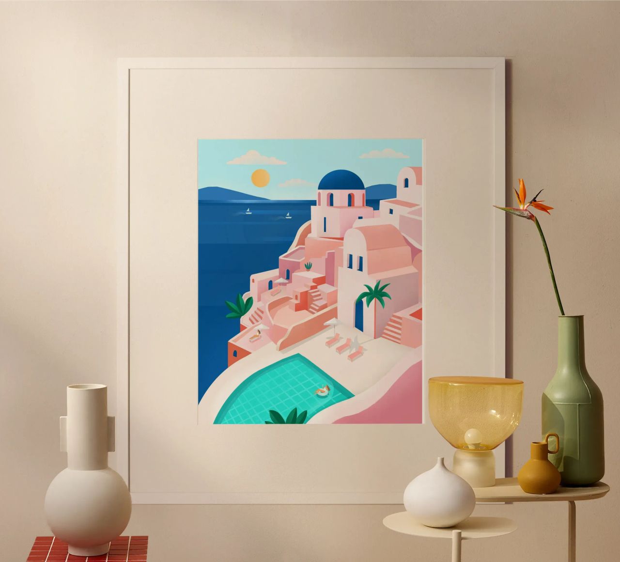 Santorini Print poster da PetrArts