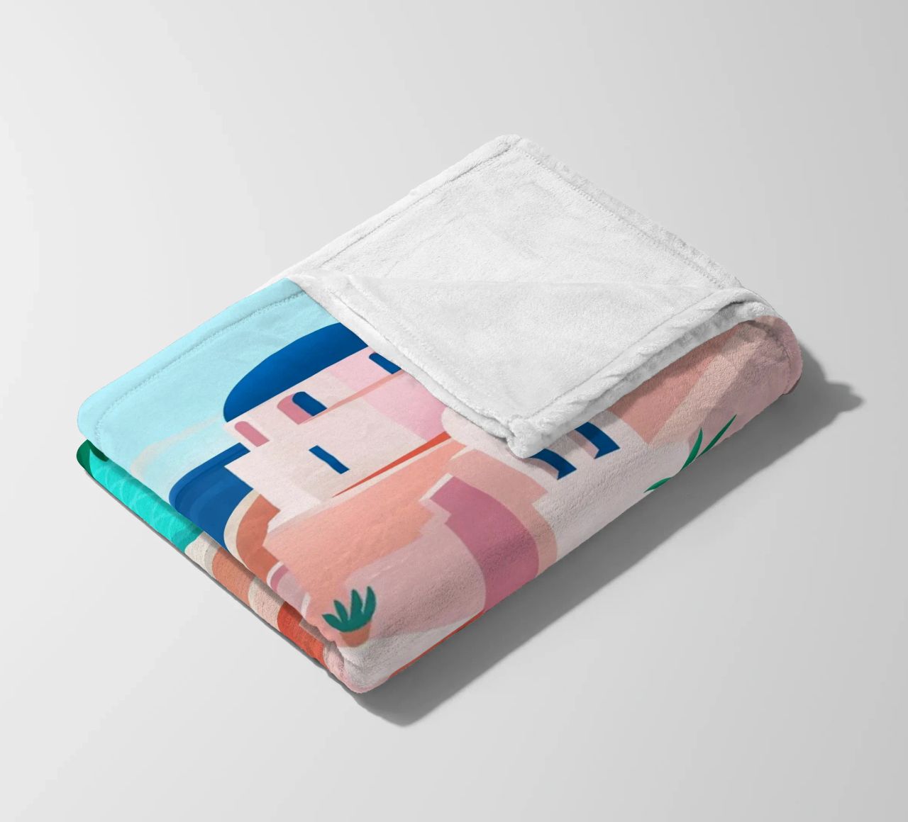 Santorini Print coperta in pile da PetrArts