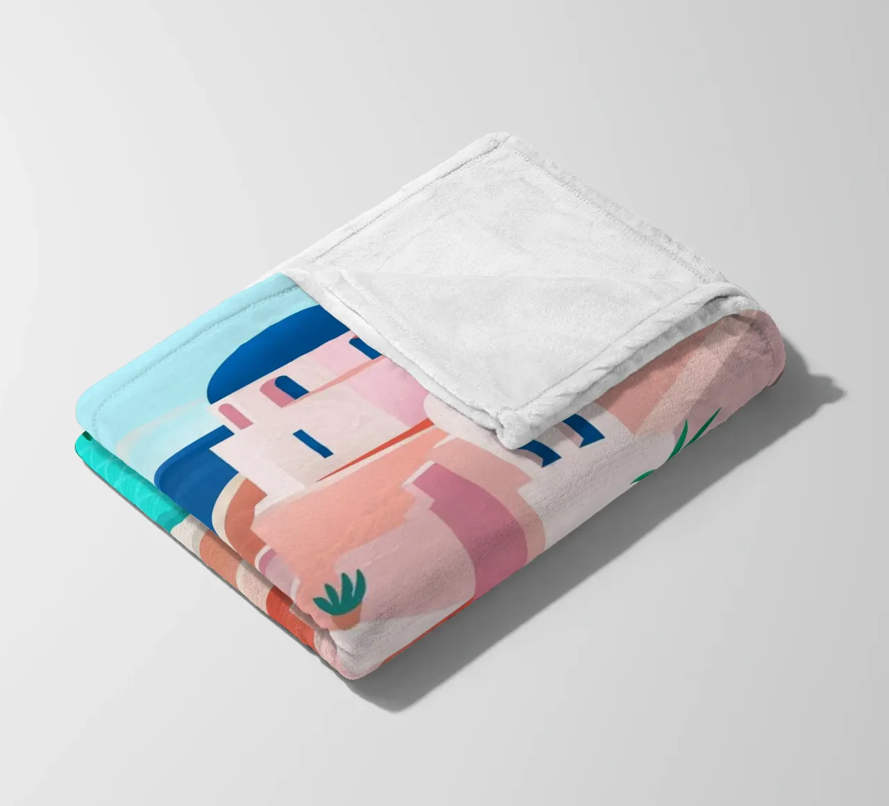 Santorini Print coperta in pile da PetrArts