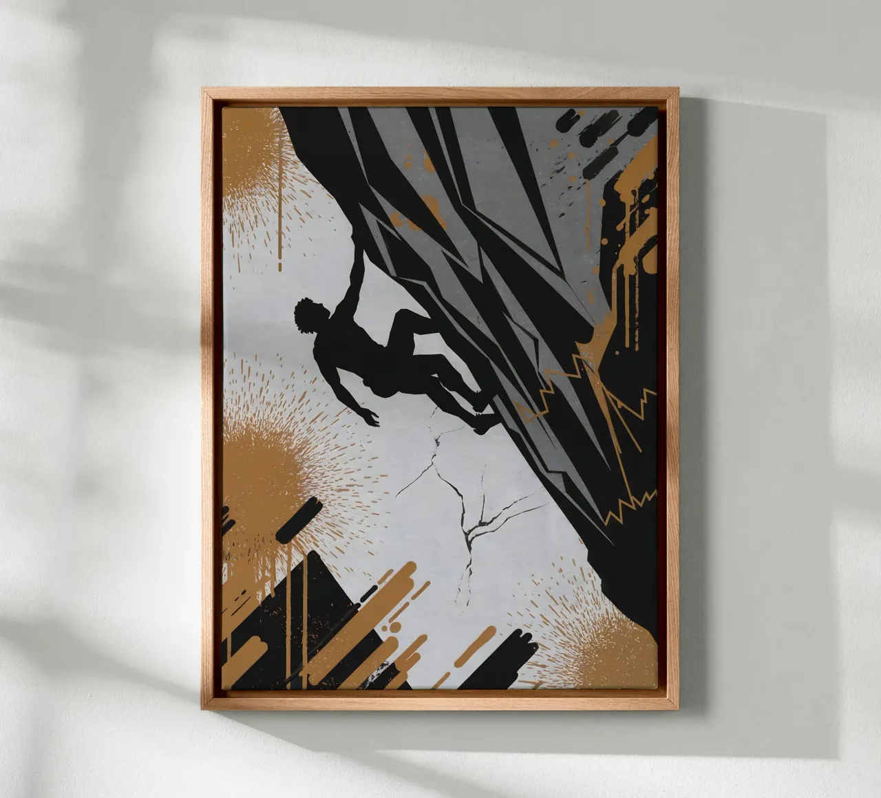 Arrampicata: Graffiti Ascend tela con Cornice a cassetta da GameDay Studio