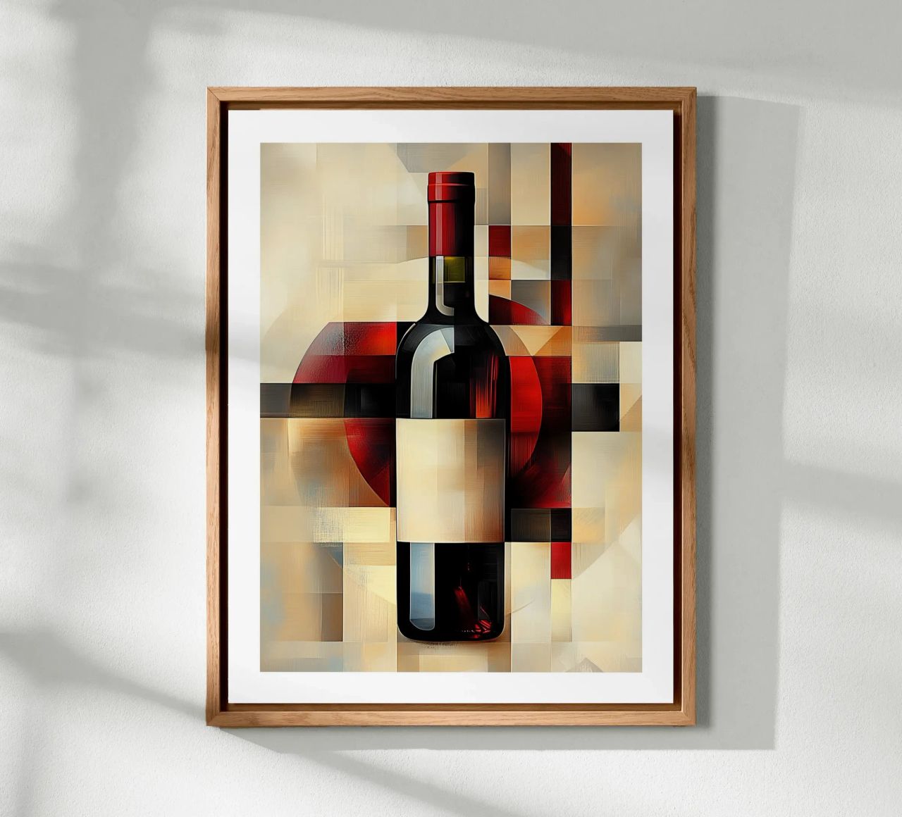 Wine bottle in abstraction alu-dibond by Spice & Style