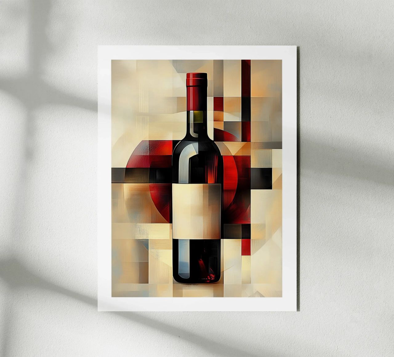 Wine bottle in abstraction alu-dibond by Spice & Style