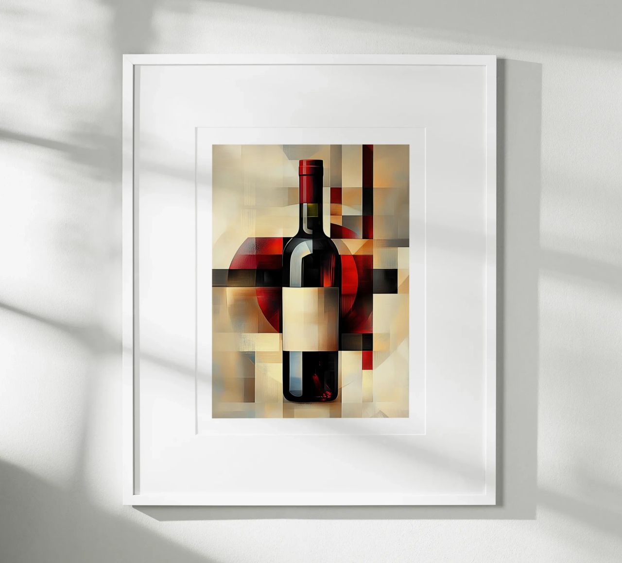 Wine bottle in abstraction poster by Spice & Style