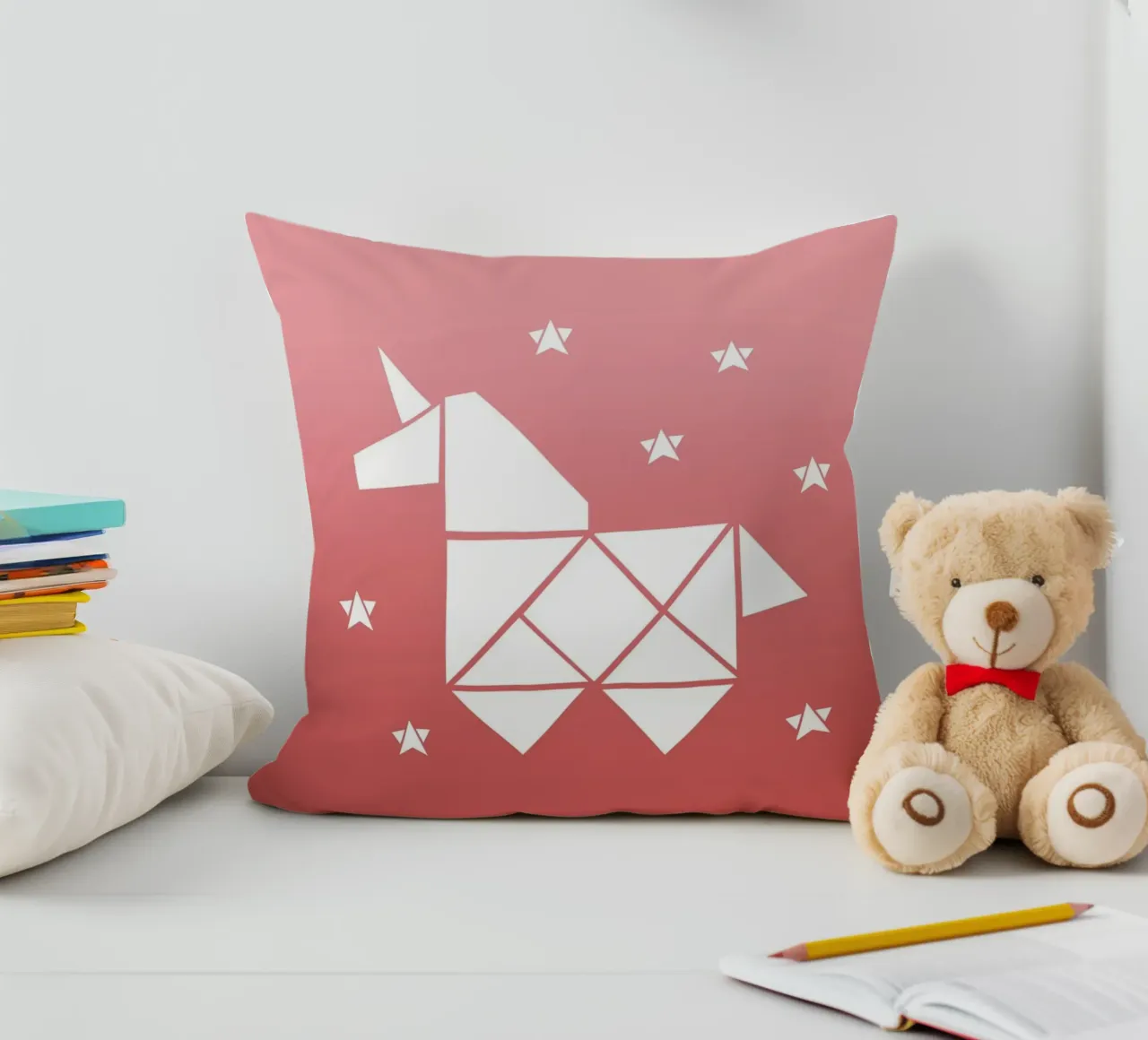 Sparkling gradient unicorn rosa cuscino da BAINAI KIDS