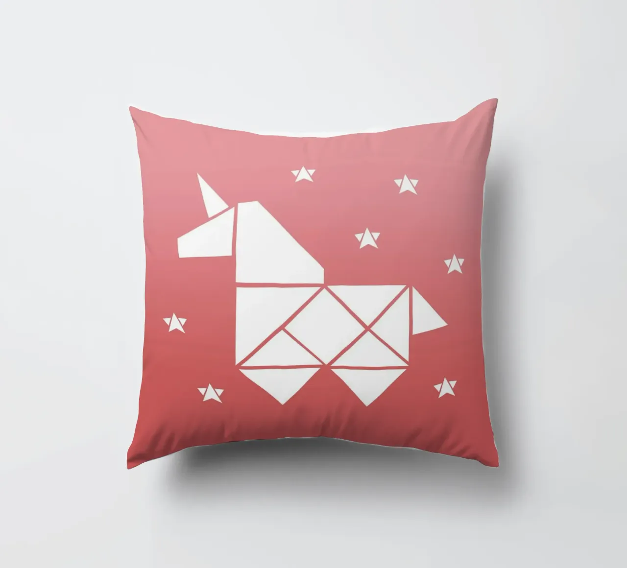 Sparkling gradient unicorn rosa cuscino da BAINAI KIDS