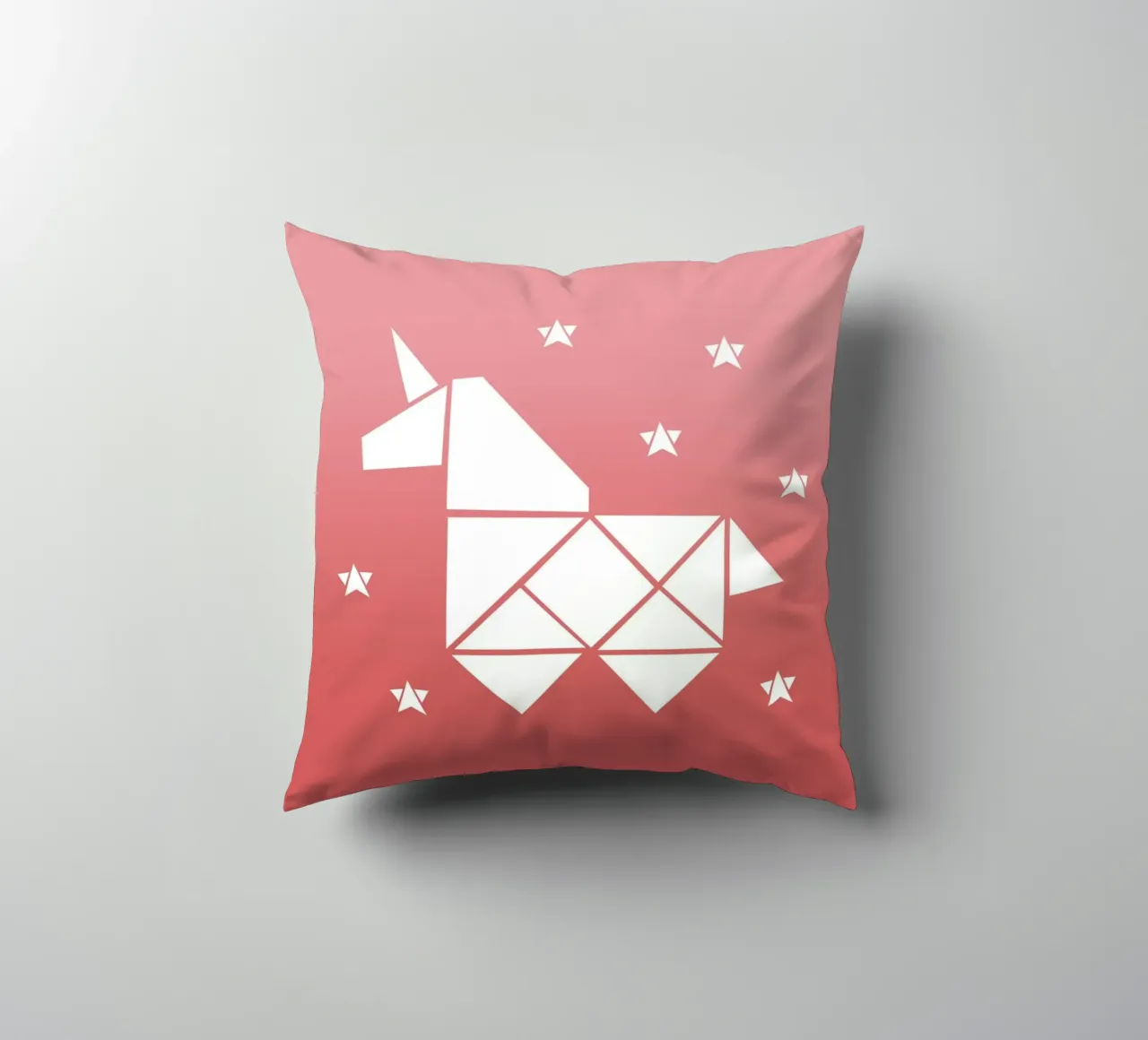 Sparkling gradient unicorn rosa cuscino da BAINAI KIDS