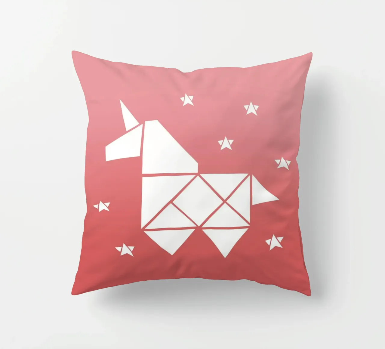 Sparkling gradient unicorn rosa cuscino da BAINAI KIDS