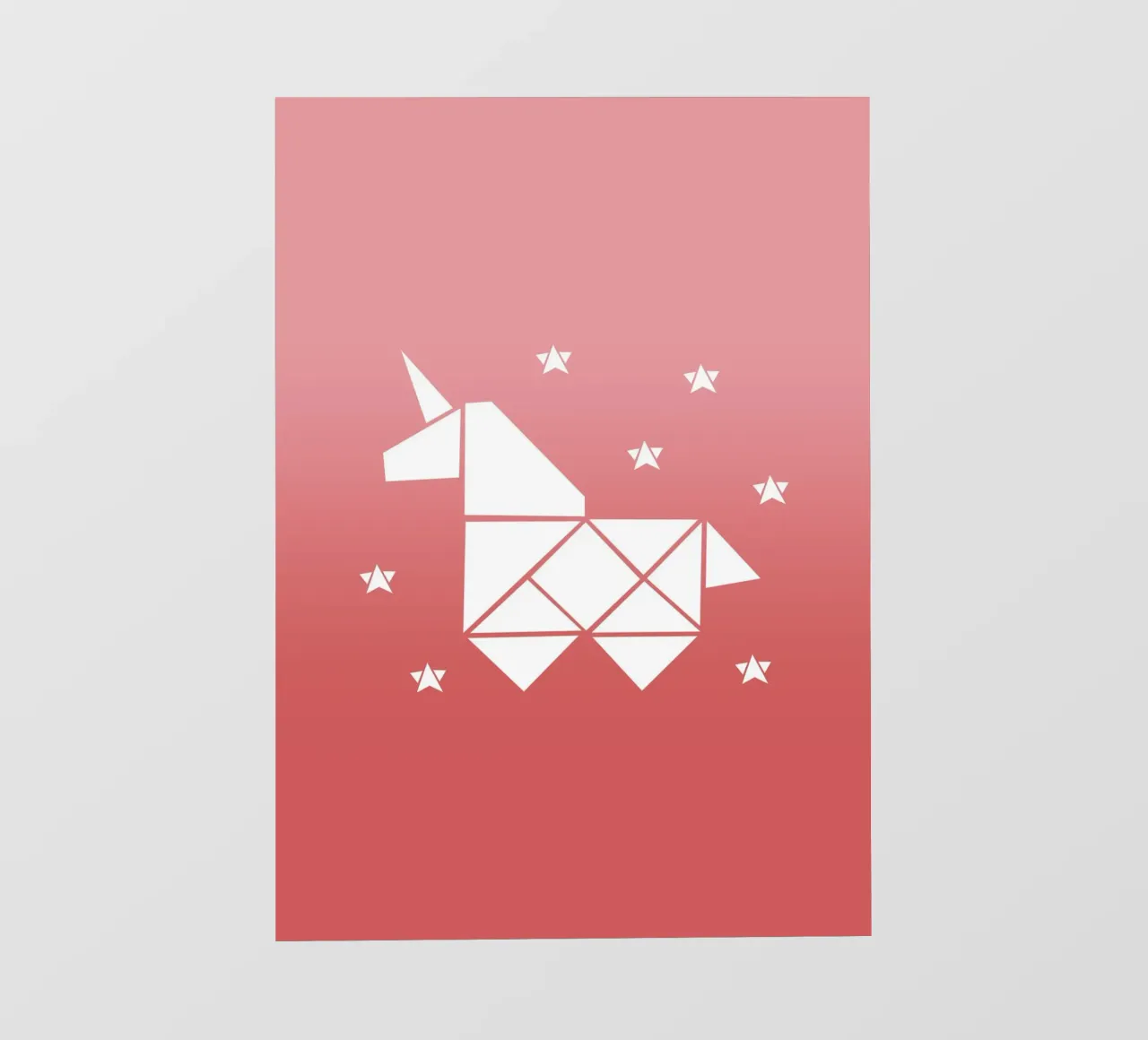 Sparkling gradient unicorn rosa pellicola backlit da BAINAI KIDS