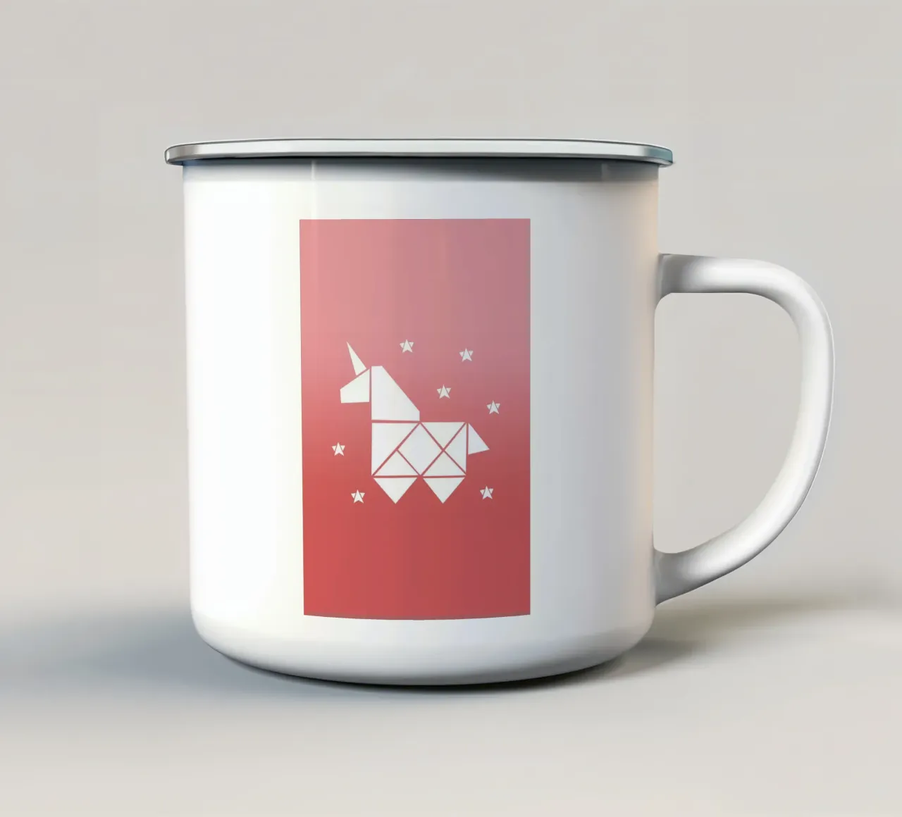 Sparkling gradient unicorn rosa tazza in smalto da BAINAI KIDS