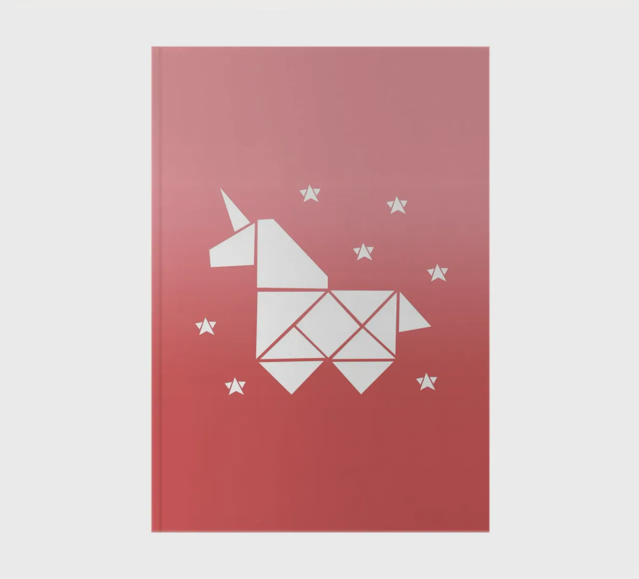 Sparkling gradient unicorn rosa notebook by BAINAI KIDS